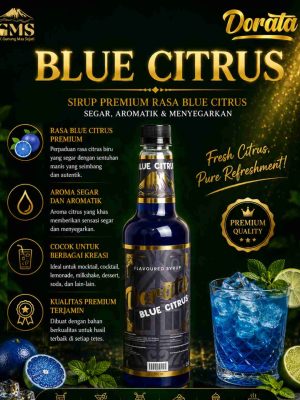 Dorata Syrup Blue Citrus - Rasa Blue Citrus 750 ML