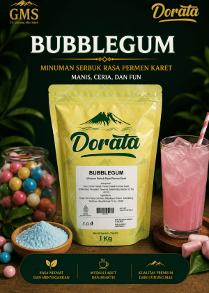 Dorata Bubblegum Powder 1kg – Bubuk Minuman Rasa Permen Karet Ala Cafe
