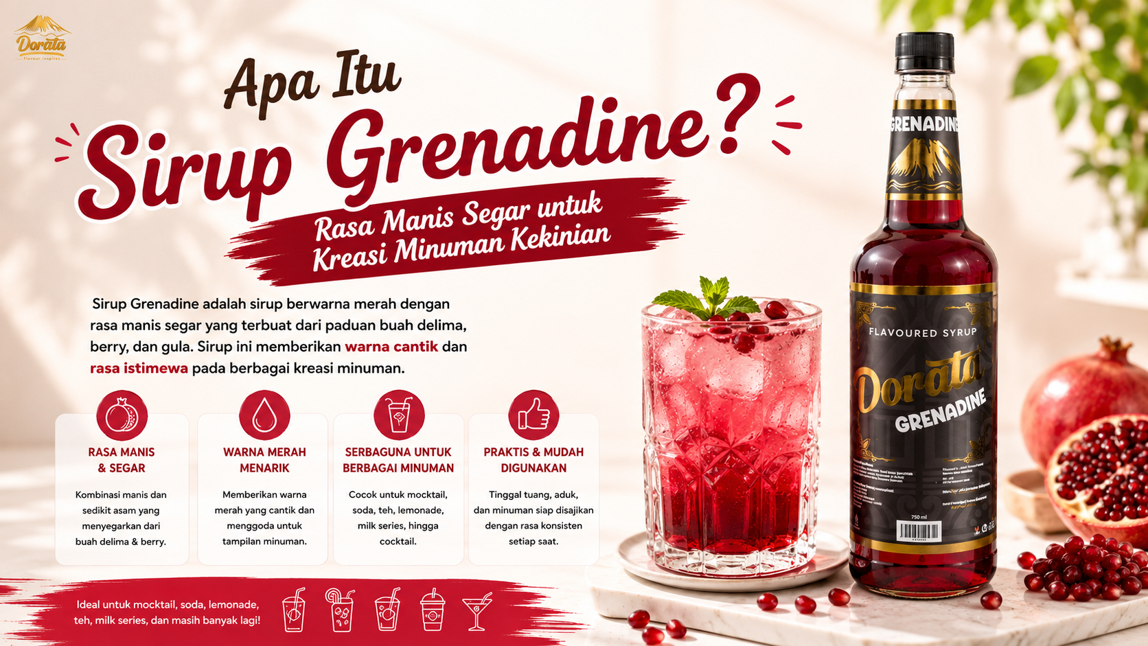 Apa Itu Sirup Grenadine? Rasa Manis Segar untuk Kreasi Minuman Kekinian