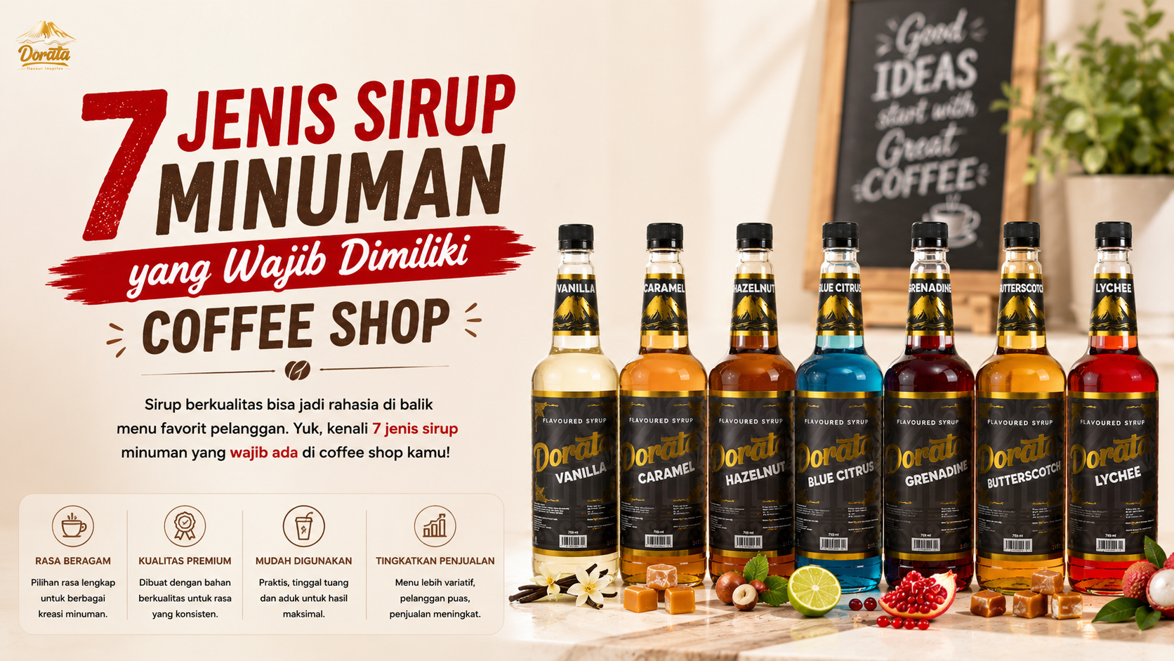7 Jenis Sirup Minuman yang Wajib Dimiliki Coffee Shop