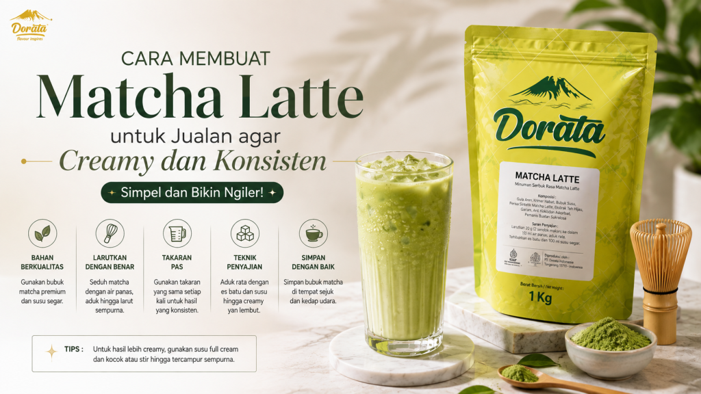 Cara Membuat Matcha Latte untuk Jualan agar Creamy dan Konsisten